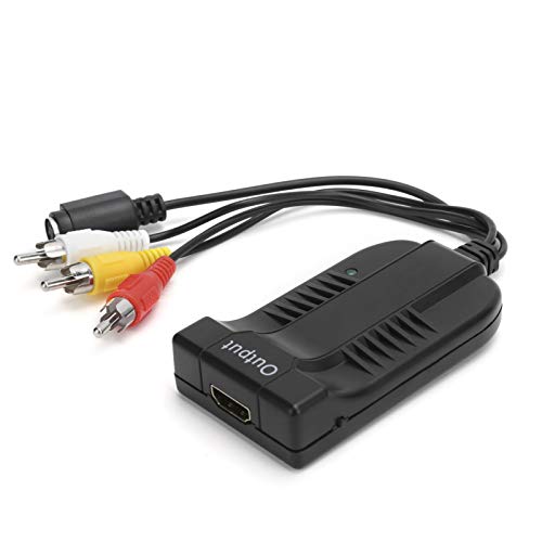 S-Video to Hdmi Converter, Video Konverter S Video Auf Hdmi 3 RCA Composite Adapter mit MäNnlichem Steckeranschluss 1080P, RCA Hdmi Adapter Svideo Hdmi Kabel für HDTV DVD VHS VCR von Annadue