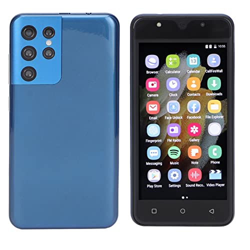 S21+Uitra 5.72in Smartphone für Android 4.4.2 Gesichtserkennung Handy RAM 512MB ROM 4GB 0.3MP+ 2MP 1650mAh mit WiFi+BT+FM+GPS. (Blau) von Annadue