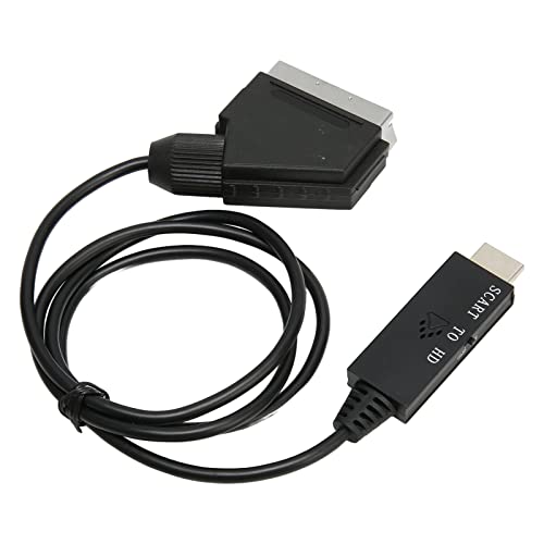 Scart zu HD Multimedia Schnittstellenkabel, Tragbarer HD 1080P Scart zu HDMI Videokonverter, Video Adapterkabel, für Set Top Box, DVD Player, Fernseher von Annadue