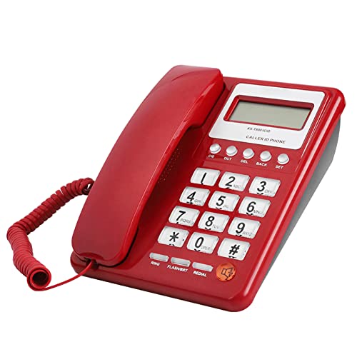 Schnurgebundenes/Kabelgebundenes Telefon, mit Großer Taste, für Haus/Hotel/Büro (Anrufer ID Anzeige, Wahlwiederholungsfunktion, Automatische Identifikation des DTMF/FSK-Dualsystems). von Annadue