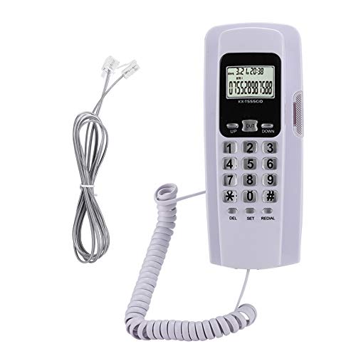 Schnurgebundenes Telefon, Wandtelefon, Hotel Home Office Telefon, Unterstützung für DTMF/FSK Duellsystem, Anrufer ID Funktion Usw.(Weiß) von Annadue