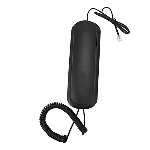 Schnurgebundenes Telefon, an der Wand Montierbares oder Tisch-Festnetztelefon mit Wahlwiederholung, Stummschaltung, Haustelefon für Hotel Badezimmer, Schwarz von Annadue