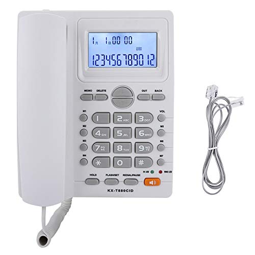 Schnurgebundenes Telefon Dual Port Erweiterungsset mit Anrufer ID Anzeige und Freisprecheinrichtung, Klarem Ton, LCD Display, Großen Tasten, Geräuschunterdrückung, Echtzeitdatum von Annadue