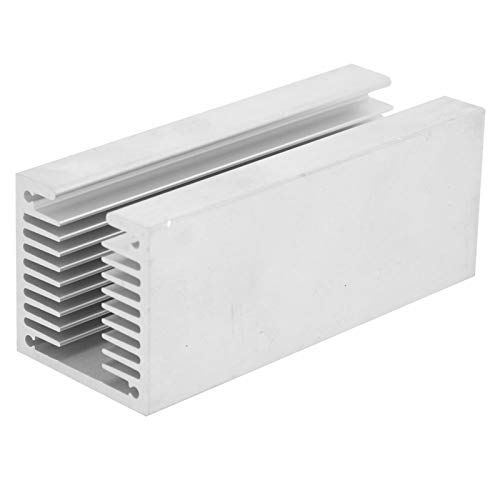 Silber Kühlkörper, Aluminium U Typ TO-3P Kühlkörper, 100 x 40 x 40 mm Lamellenkühler, geeignet für Raspberry Pi 1/2/3 Generation, Set Top Box usw. von Annadue