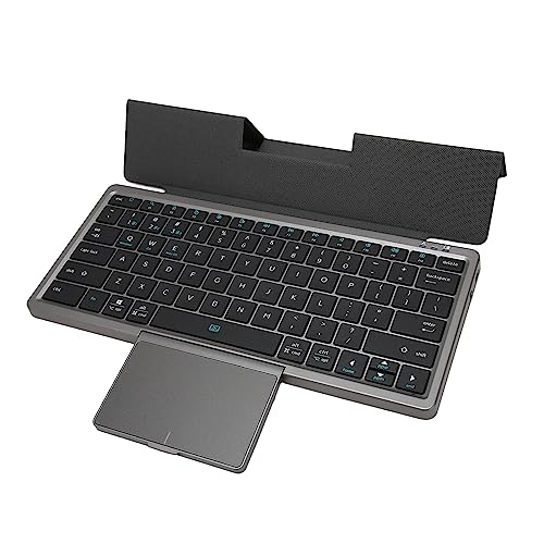 Tablet Tastatur mit Hülle, Tragbare Abnehmbare Hülle mit Tastatur für Win XP Win7 Win10 Win11 für Android für OS X, Multifunktionale Tablet Hülle für Laptop Tablet Telefon (Eisengrau) von Annadue