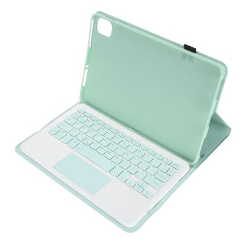 Tablet Tastaturhülle mit Touchpad und Stifthalter, Magnetisch Abnehmbare Kabellose Bluetooth Tastatur + Ultradünne Lederhülle für Xiaomi Mi Pad 5 und 5 Pro. (hellgrün) von Annadue