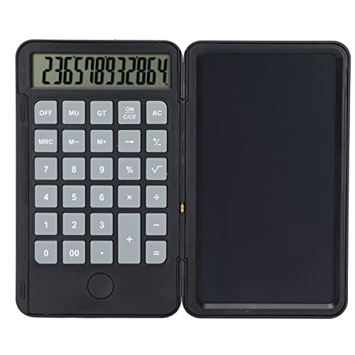 Taschenrechner mit Notizblock, Papierloser Basisrechner mit 6,5 Zoll LCD Schreibtablett, Multifunktionaler Tragbarer Tischrechner für das Heimschulbüro (Black) von Annadue