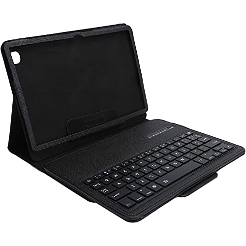 Tastaturhülle für Tab A7 T500 T505, Abnehmbare Drahtlose Tastatur mit Schokoladenkern, Ultradünne Tastaturhülle aus PU Leder mit Ständer von Annadue