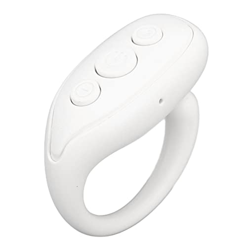 Tiktok Bluetooth-Fernbedienung für Mobiltelefone, Ring-Finger-Scroller-Fernbedienung, E-Book-Bluetooth-Scrolling-Ring-Seitenwender, Kamera-Fernauslöser, Unterstützung Einer (Weiß) von Annadue