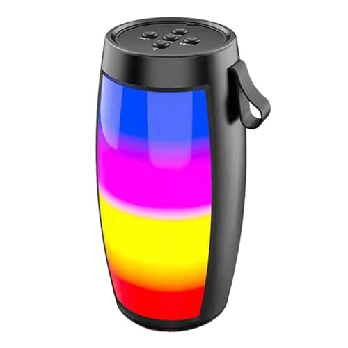 Tragbare Bluetooth Lautsprecher, RGB buntes Licht, Kabelloser Bluetooth Lautsprecher, Stereo Sound, Kleiner Lautsprecher, Unterstützt Speicherkarte für Zuhause, Party, von Annadue