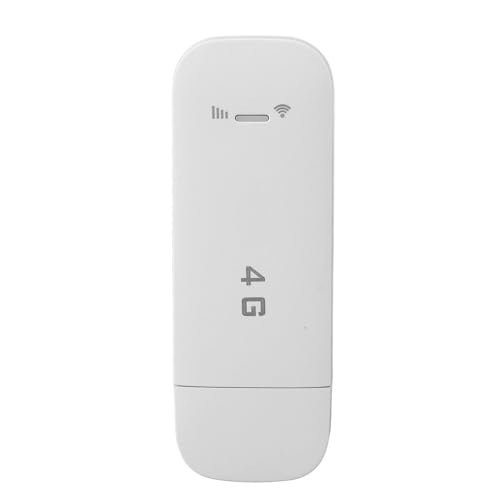Tragbarer 4G LTE USB WLAN Router, Unterstützt 10 Geräte, USB betrieben, Schnell und Stabil mit Sicherer Verschlüsselung für den Europäischen Gebrauch (White) von Annadue