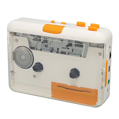 Tragbarer Kassetten Player, Konverter von Kassette zu MP3, von Kassetten in MP3, von USB Kassetten, Plug and Play. Weiß und Gelb von Annadue