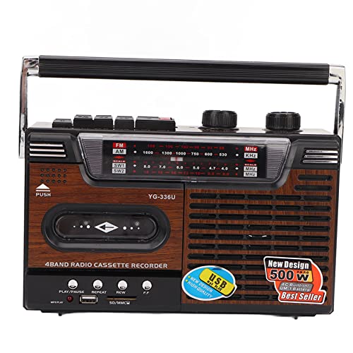 Tragbarer Kassetten Spieler, AM FM Radio Kassetten Spieler, Geräuschloser Kassetten Rekorder, Tragbare Vintage Tape Player Recorder Kassette, für die Familie von Annadue