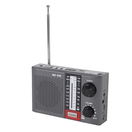 Tragbares AM/FM/SW -Radio mit Taschenlampe - Wiederaufladbare Mehrband -Stereo -Radio, Teleskopantenne, 32 GB SD -Unterstützung für Camping- und Notfallgebrauch Tragbares AM/FM/SW -Radio mit Taschenlampe - Wiederaufladbare Mehrband -Stereo -Radio, Teleskopantenne, 32 GB SD -Unterstützung für Camping- und Notfallgebrauch von Annadue