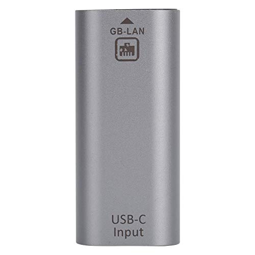 Typ-C Buchse für Gigabit RJ45 Netzwerkanschlussadapter, Aluminiumlegierung Adapter für Windows/Android/OS X, Integrierte LED Lichtübertragungsstatusanzeige, Support Hot-Plug. von Annadue