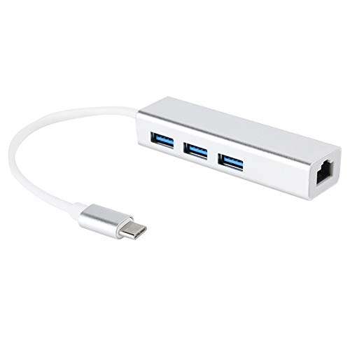 USB 3.0 zu Ethernet Adapter, Typ C zu LAN Netzwerk RJ45 Gigabit Ethernet mit 3 Ports HUB, mit U Disk, mobiler Festplatte, Game Controller usw. Anschließen, Plug-and-Play. von Annadue