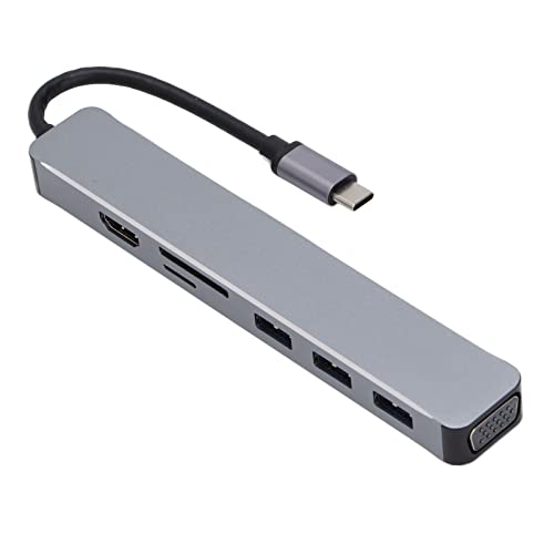 USB-C Hub Adapter, USB 3.0 Port Dockingstation, 7-in-1 Erweiterungsdock, Typ C zu High-Definition Multimedia Schnittstelle. von Annadue