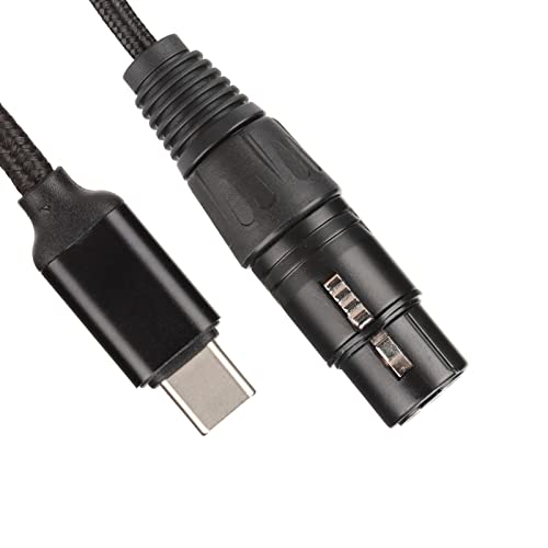 USB C zu XLR Mikrofonkabel, 3 Pin Mic Link Converter Kabel Studio Audio Kabel Anschlusskabel Adapter für Mikrofone oder Instrumente (2M) von Annadue