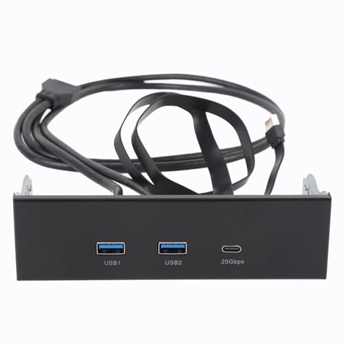 USB Frontplatte Hub, Gen2x2 USB A Typ C 3 Ports 5,25 Zoll Frontplatte USB Hub, Optical Drive Verlängerungstafel Austausch für PC Computer von Annadue