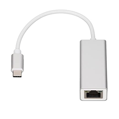 USB Typ C zu RJ45 Netzwerk LAN Adapter Ethernet Adapter Stabile Übertragung USB C zu RJ45 Ethernet Silber Konverter für MacBook Pro für Galaxy S9/S8/ Note 9(1000 Billionen) von Annadue