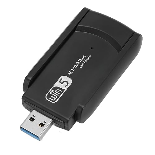 USB WLAN Adapter, 1300Mbps USB 3.0 WLAN Dongle IEEE 802.11a/b/g/n/ac Netzwerkadapter mit Dualband 2.4G/5G für PC/Laptop/Desktop, Unterstützt AP Modus von Annadue