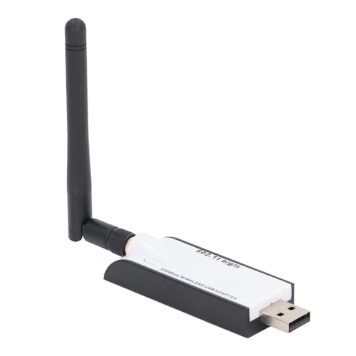 USB-WLAN-Adapter für Desktop-PC, 300 Mbit/s USB-WLAN-Netzwerkadapter mit High-Gain-Antenne, USB-WLAN-Dongle, für Windows Android, für Kali Usw von Annadue