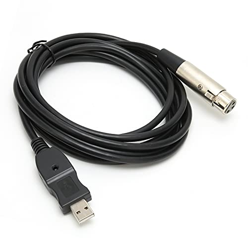 USB zu XLR Adapterkabel USB 2.0 Mikrofonkabel Anschlusskabel Adapter für Mikrofone USB Studio Audiokabel Adapter für Karaoke-Aufnahmen 3M von Annadue