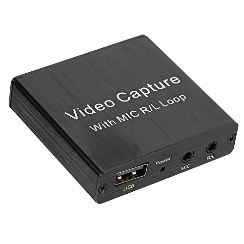 Video Capture Box, HD USB Video Capture Kartenspiel Live Microphone Unterstützung für VLC, für OBS, für Amcap, von Annadue