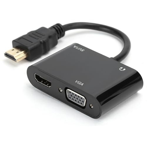 Videokonverter, VGA/Micor 4K HD-Videoadapter, Unterstützt Gleichzeitige Anzeige, mit USB-Kabel, für Computer, Laptop, Projektor, HDTV Usw. von Annadue