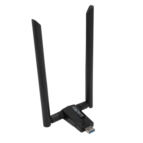 WLAN Adapter, 1200 Mbit/s USB 3.0 Dualband 5 GHz/2,4 GHz WLAN Range Extender mit 2 X 5 DBi Antennen, AP Modus, Universelle Kompatibilität, für Desktop, Laptop, PC von Annadue