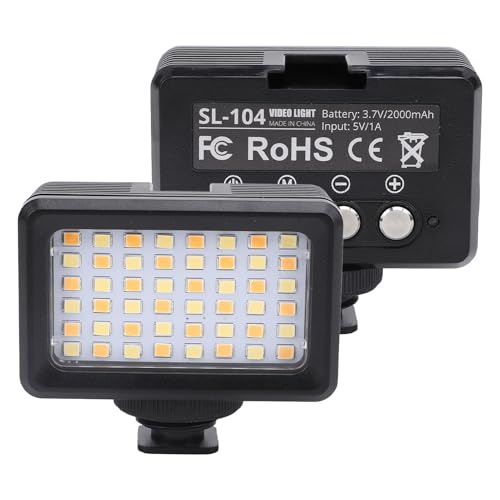 Wasserdichtes Tauchlicht für Action-Kamera, Unterwasser 130 Fuß (40 m), Fotozubehör, CRI 95+, 2500–9000 K, Dimmbare Lampe, mit 1/4-Zoll-Adapter und Kaltschuh-LED-Videoleuchte von Annadue