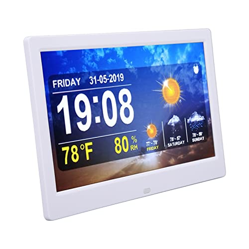 WiFi Wetteruhr, 10 Zoll Digitalwecker mit Ständer für Senioren, Wetterstation, Kabelloses Innen und Außenthermometer für das Heimbüro, Unterstützt Automatisches Dimmen WiFi Wetteruhr, 10 Zoll Digitalwecker mit Ständer für Senioren, Wetterstation, Kabelloses Innen und Außenthermometer für das Heimbüro, Unterstützt Automatisches Dimmen von Annadue