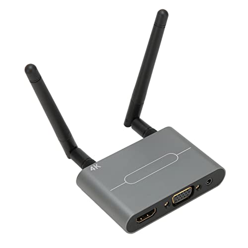 Wireless HDMI VGA Display Dongle Adapter 4K, 5G WiFi HDMI Wireless Extender mit Hochempfindlicher Antenne für Android/IOS/für Windows/für MacOS, Airplay/Miracast-Geräte Wireless HDMI VGA Display Dongle Adapter 4K, 5G WiFi HDMI Wireless Extender mit Hochempfindlicher Antenne für Android/IOS/für Windows/für MacOS, Airplay/Miracast-Geräte von Annadue