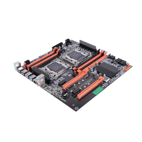 X99 Dual Server Motherboard, 2011-3 Pin DDR4 Gaming Motherboard mit Rear 4 USB3.0 für Studio Computer Game Simulator E5CPU, Dual Socket Desktop Motherboard von Annadue