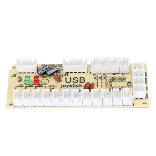 Zero Delay Arcade USB Encoder Board, USB auf Joystick Taste für PC MAME Raspberry Pi Retro, mit 2,8mm Tastendraht und 5 Pin Joystick Kabel(QM070916 (einzeln)) von Annadue