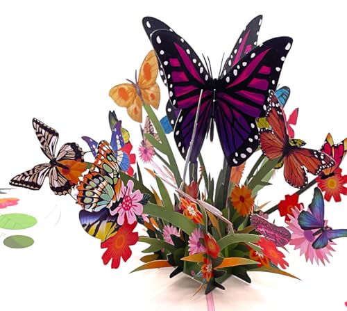 Annakideya Bunte Schmetterling-Pop-Up-Karte/3D-Grußkarte, perfekt für Ehefrau, Freundin und Mutter (Geburtstagskarte/Glückwünsche/Dankeschön/Jahrestag) von Annakideya