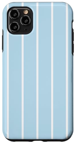 Baby Blue Stripes Thin Vertical Lines Retro Aesthetic Hülle für iPhone 11 Pro Max Baby Blue Stripes Thin Vertical Lines Retro Aesthetic Hülle für iPhone 11 Pro Max von Annalisse Striped Creations Co.