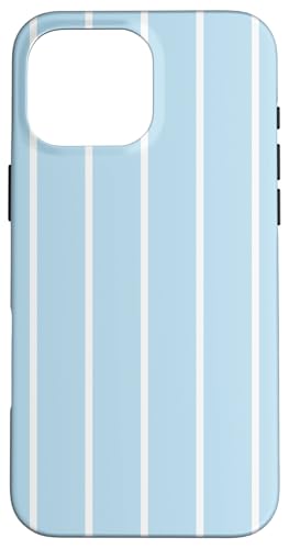 Baby Blue Stripes Thin Vertical Lines Retro Aesthetic Hülle für iPhone 16 Pro Max Baby Blue Stripes Thin Vertical Lines Retro Aesthetic Hülle für iPhone 16 Pro Max von Annalisse Striped Creations Co.