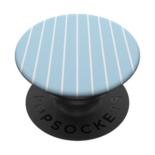 Baby Blue Stripes Thin Vertical Lines Retro Aesthetic PopSockets Klebender PopGrip Baby Blue Stripes Thin Vertical Lines Retro Aesthetic PopSockets Klebender PopGrip von Annalisse Striped Creations Co.