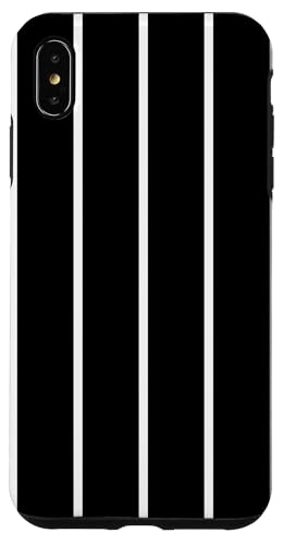 Black Thin White Stripes Vertical Lines Retro Aesthetic Hülle für iPhone XS Max Black Thin White Stripes Vertical Lines Retro Aesthetic Hülle für iPhone XS Max von Annalisse Striped Creations Co.