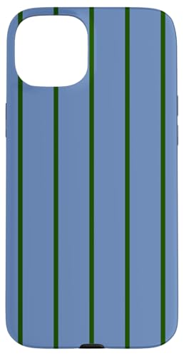 Blue and Green Stripes Thin Vertical Lines Retro Aesthetic Hülle für iPhone 15 Plus Blue and Green Stripes Thin Vertical Lines Retro Aesthetic Hülle für iPhone 15 Plus von Annalisse Striped Creations Co.