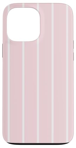 Blush Pink Stripes Thin Vertical White Lines Retro Decor Hülle für iPhone 13 Pro Max Blush Pink Stripes Thin Vertical White Lines Retro Decor Hülle für iPhone 13 Pro Max von Annalisse Striped Creations Co.