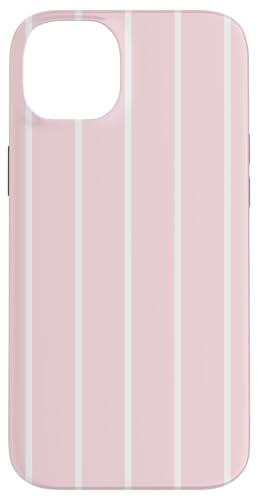 Blush Pink Stripes Thin Vertical White Lines Retro Decor Hülle für iPhone 14 Plus Blush Pink Stripes Thin Vertical White Lines Retro Decor Hülle für iPhone 14 Plus von Annalisse Striped Creations Co.