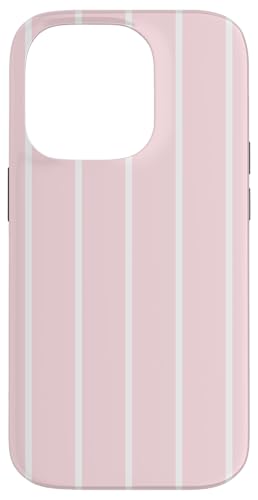 Blush Pink Stripes Thin Vertical White Lines Retro Decor Hülle für iPhone 14 Pro Blush Pink Stripes Thin Vertical White Lines Retro Decor Hülle für iPhone 14 Pro von Annalisse Striped Creations Co.