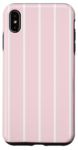 Blush Pink Stripes Thin Vertical White Lines Retro Decor Hülle für iPhone XS Max Blush Pink Stripes Thin Vertical White Lines Retro Decor Hülle für iPhone XS Max von Annalisse Striped Creations Co.