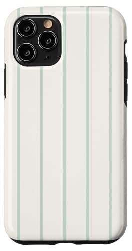 Cream & Green Stripes Thin Vertical Lines Modern Neutral Hülle für iPhone 11 Pro Cream & Green Stripes Thin Vertical Lines Modern Neutral Hülle für iPhone 11 Pro von Annalisse Striped Creations Co.