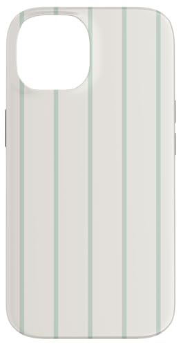 Cream & Green Stripes Thin Vertical Lines Modern Neutral Hülle für iPhone 14 Cream & Green Stripes Thin Vertical Lines Modern Neutral Hülle für iPhone 14 von Annalisse Striped Creations Co.