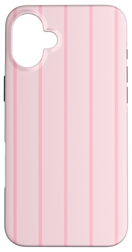 Pastel Pink Stripes Thin Vertical Lines Retro Y2K Aesthetic Hülle für iPhone 16 Plus Pastel Pink Stripes Thin Vertical Lines Retro Y2K Aesthetic Hülle für iPhone 16 Plus von Annalisse Striped Creations Co.