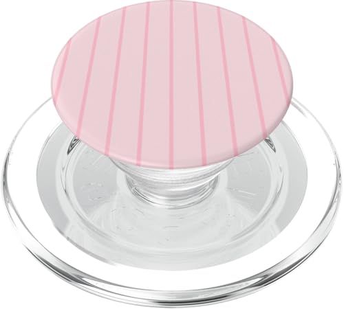 Pastel Pink Stripes Thin Vertical Lines Retro Y2K Aesthetic PopSockets PopGrip für MagSafe von Annalisse Striped Creations Co.