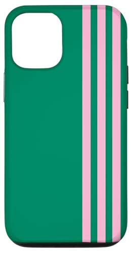 Pink and Green Stripes Simple Three Lines Modern and Sporty Hülle für iPhone 12/12 Pro Pink and Green Stripes Simple Three Lines Modern and Sporty Hülle für iPhone 12/12 Pro von Annalisse Striped Creations Co.